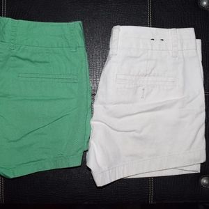 2 pairs of J. Crew Chino shorts size 00